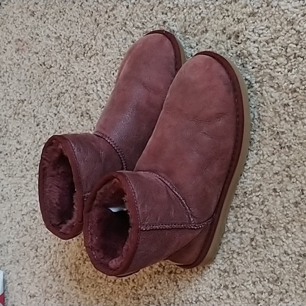 UGG Classic Mini Burgundy boots